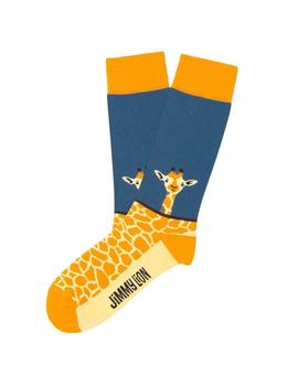 Calcetines Jimmy Lion girafa azul con amarillo