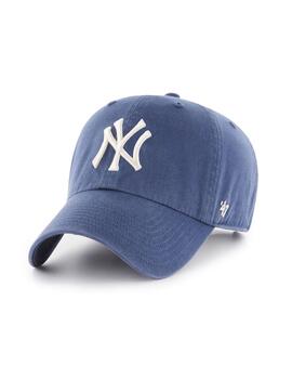 Gorra New York azul de algodón