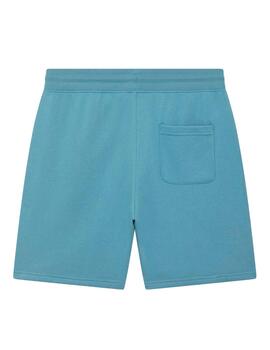 Pantalón corto Buddy azul logo blanco