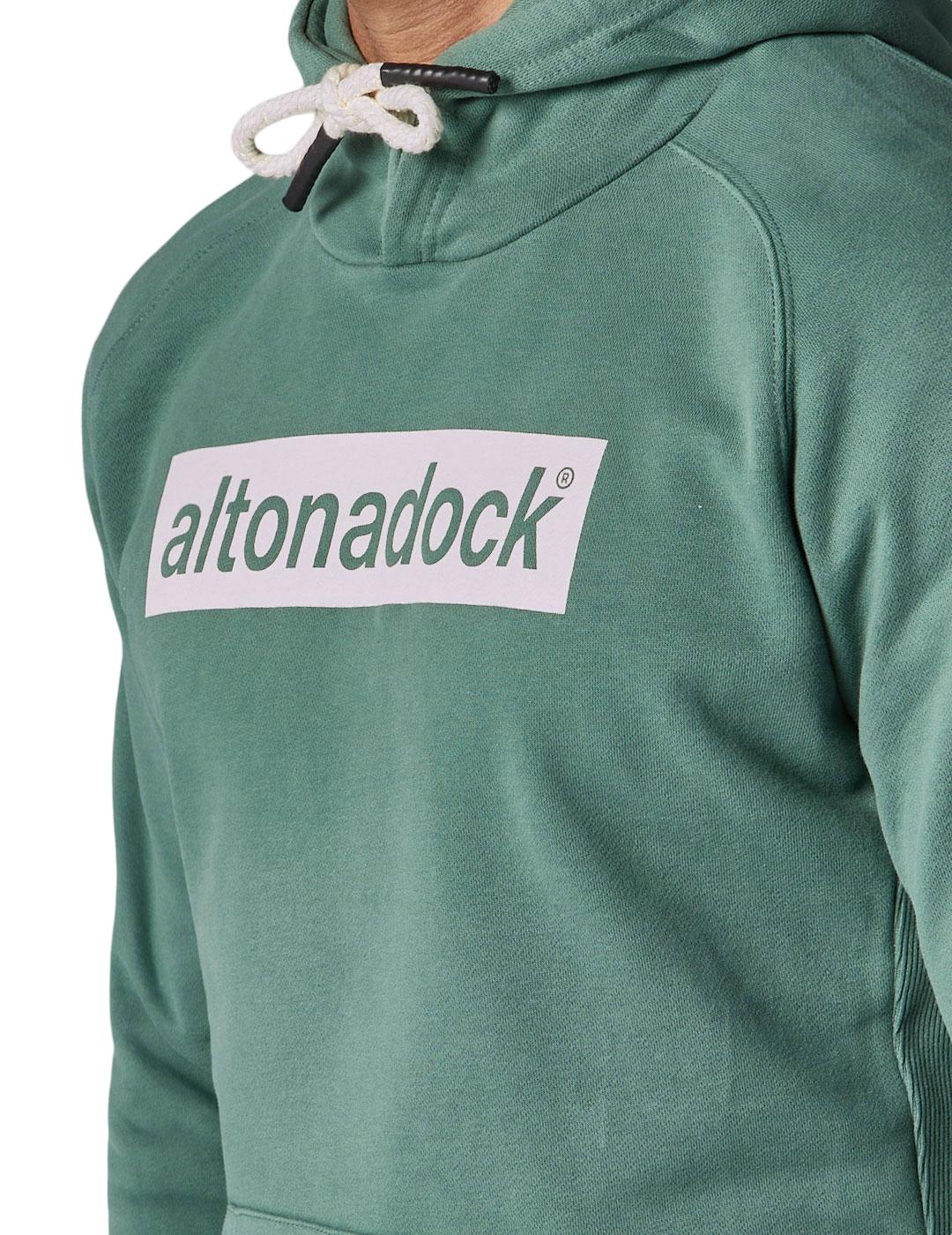 Jersey Altona verde cuello alto para hombre -b