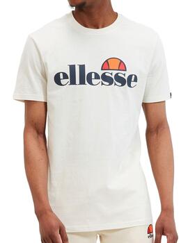 Camiseta básica Ellesse beige logo grande