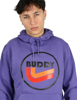 Sudadera Buddy Clean Hoodie morada