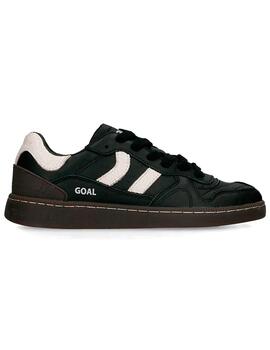 Zapatillas Coolway Goal negras de piel para chica y chico