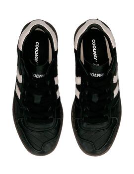 Zapatillas Coolway Goal negras de piel para chica y chico