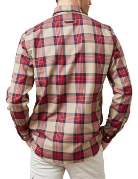 Camisa Altona Dock de cuadros beige