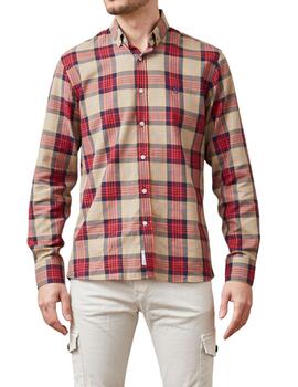 Camisa Altona Dock de cuadros beige