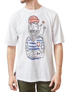 Camiseta Altona Dock blanca marinero Hipster