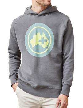 Sudadera Altona Dock gris con logo redondo