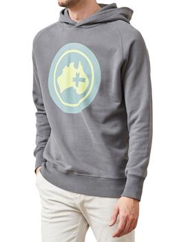 Sudadera Altona Dock gris con logo redondo