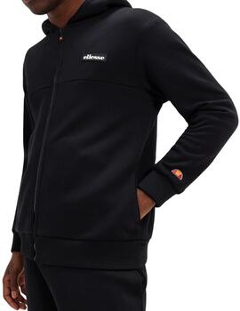 Sudadera Ellesse Milleros negra con cremallera