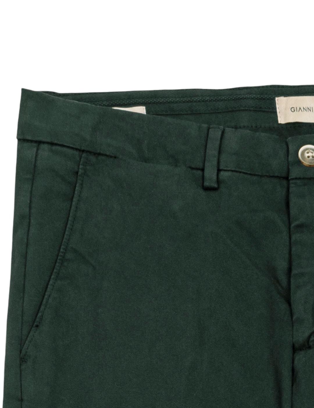 Pantalones Gianni Lupo verdes slim fit