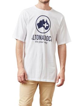 Camiseta Altona Dock blanca con mapa