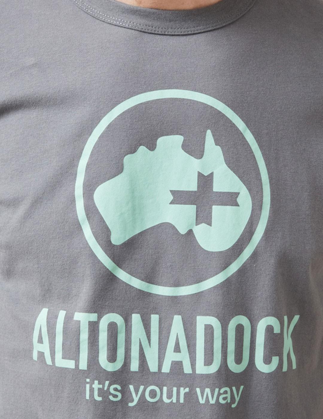 Camiseta Altona Dock gris con mapa