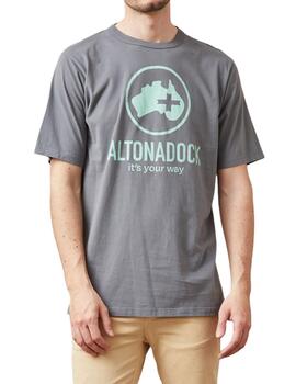 Camiseta Altona Dock gris con mapa