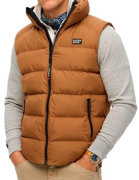 Chaleco acolchado Superdry Sports camel