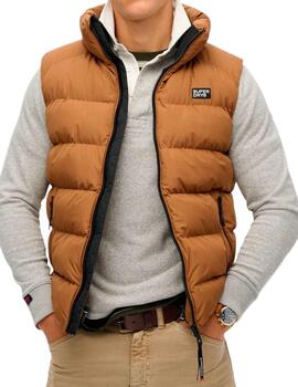 Chaleco acolchado Superdry Sports camel