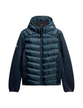 Chaqueta Superdry azul marino con mangas sudadera