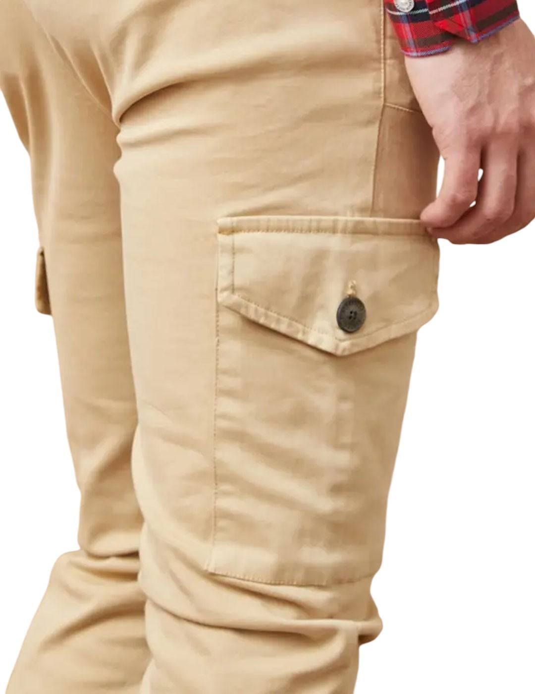 Pantalón cargo Altona Dock beige clarito