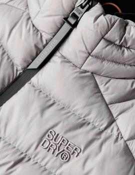 Cazadora Superdry de tela gris acolchada