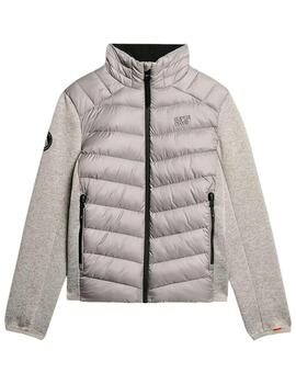 Cazadora Superdry de tela gris acolchada