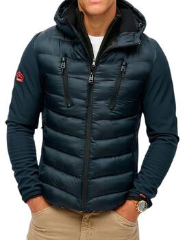 Chaqueta Superdry azul marino con mangas sudadera