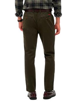 Pantalón chino Superdry verde oscuro