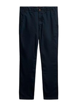 Pantalón chino Superdry azul marino