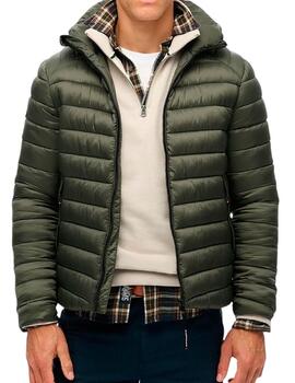 Plumífero Superdry verde para hombre