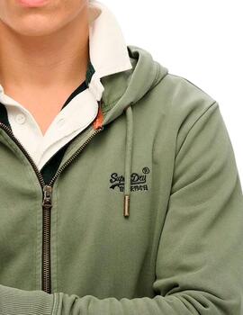 Chaqueta Superdry verde con cremallera