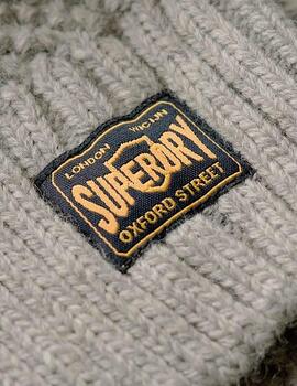 Jersey Superdry gris cuello cremallera