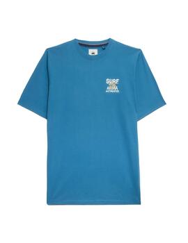 Camiseta surf Altona Dock azul para hombre