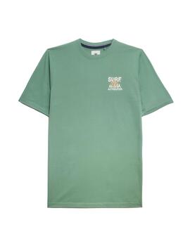 Camiseta surf Altona Dock verde para hombre