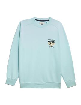 Sudadera Altona Dock Peace azul caribe