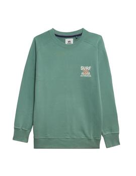 Sudadera surf Altona Dock verde para hombre