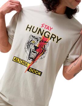 Camiseta Altona Dock Stay Hungry verde khaki